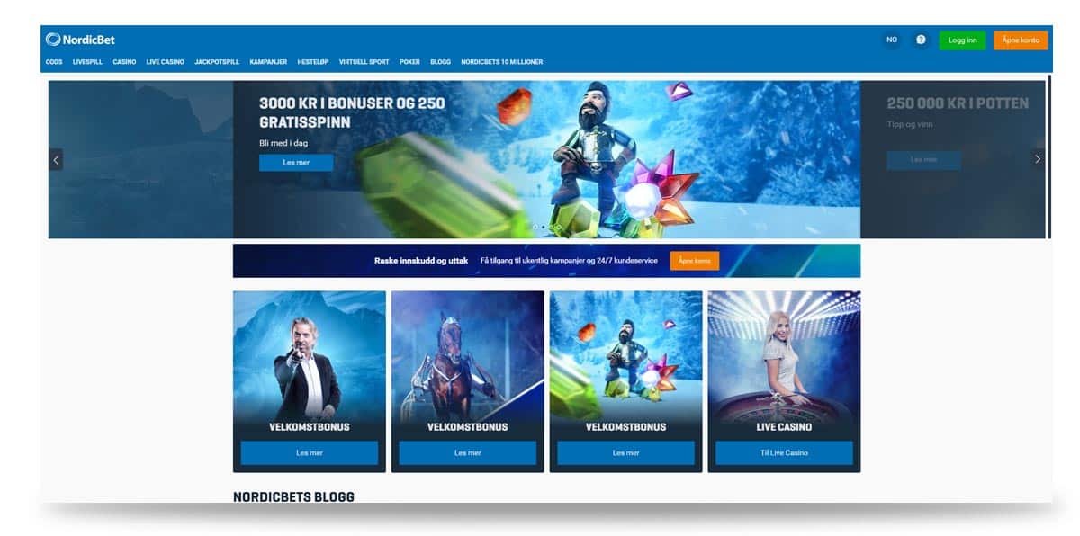 Nordicbet nettsted