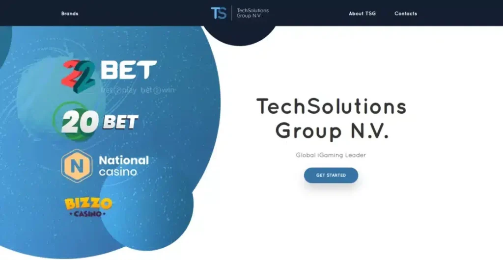 Skjermbilde: TechSolutions Group nettside